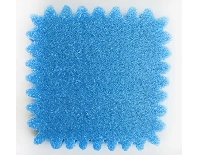 ORGANZE KARE FİLELİ MAVİ 22CM 