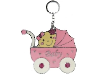 ANAHTARLIK BEBEK PUSETTE PEMBE 