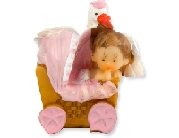 BEBEK PUSETLİ VE LEYLEKLİ PEMBE 