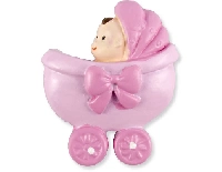 BEBEK PUSETTE FİYONKLU MAGNET PEMBE 