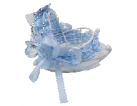 BEŞİK BEYAZ SÜSLENMİŞ MAVİ 