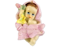 BEBEK BORNOZLU MAGNET PEMBE 