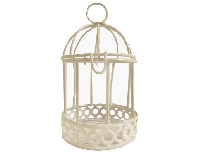 KUŞ KAFESİ KENAR ALTI DESENLİ BEYAZ  