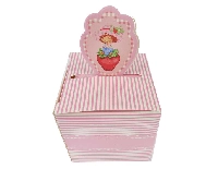 KUTU KARTON GEMİLİ VE BEBEKLİ PEMBE 