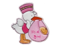 STİCKER BEBEK LEYLEKLİ PEMBE 