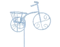 BİSİKLET SEPETLİ ÇUBUKLU MAVİ 