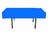 MASA ÖRTÜSÜ DÜZ DESENLİ MAVİ 137X183CM 