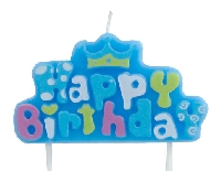 MUM HAPPY BIRTHDAY TEKPARÇA RENGARENK MAVİ 