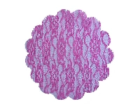 ORGANZE DANTEL DESENLİ FUŞYA 22CM 