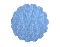 ORGANZE DANTEL DESENLİ MAVİ 22CM 