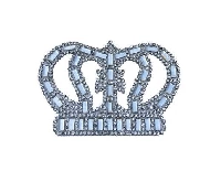 TAÇ ORTA ÜTÜ İLE YAPIŞAN 8x5,5cm (HOT-FIX) PK:3