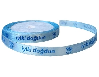 KURDELA İYİKİ DOĞDUN YAZILI 1CM 10MT MAVİ 
