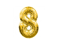 FOLYO BALON RAKAM 8 40 İNC ALTIN 