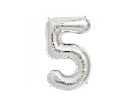 FOLYO BALON RAKAM 5 GÜMÜŞ 16 INC(40CM) 