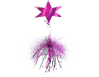 SÜS HOLOGRAMLI YILDIZ 5 Lİ PÜSKÜLLÜ PEMBE 