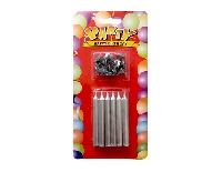 MUM YALDIZLI KISA 10 CM GÜMÜŞ 