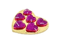 MUM TLAYT SİMLİ KALPLİ  KUTULU FUŞYA 