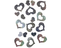 SÜS KALP HOLOGRAMLI FON SÜSÜ 2MT GÜMÜŞ