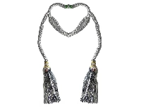 SÜS METALİZE HALAT MODELİ PÜSKÜLLÜ GÜMÜŞ 2MT P1 K300