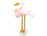 BEBEK UZUN AYAKLI LEYLEKLİ PEMBE 