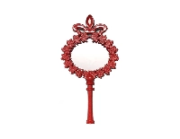 AYNA ÇİÇEKLİ PLASTİK KIRMIZI 