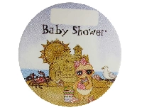 STİCKER BEBEK TATİLDE BABY SHOWER PEMBE