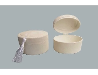 KUTU OVAL FLOK KAPLAMA KREM 