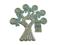 AĞAÇ DALINDA KUŞ KAFESİ PLASTİK MAVİ