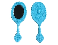 AYNA GÜLLÜ OVAL PLASTİK TURKUAZ