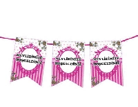 FLAMA MEVLİDİMİZE HOŞGELDİNİZ ÇİFT TARAFI BASKILI PEMBE PK:1-300