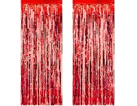 METALİZE FON SÜSÜ ASMALI YERLİ KIRMIZI PK:2 Lİ KL:50