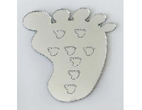 PLEKSİ FİGÜR 1mm YAPIŞKANLI 4X4CM AYAKİZİ GÜMÜŞ P25