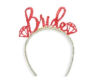 TAÇ EVADAN SİMLİ TAŞLI BRIDE TO BE ALYANS KIRMIZI PK:1 KL:50