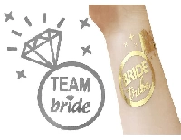 DÖVME BRIDE TO BE KARIŞIK DESENLİ GÜMÜŞ PK:10 KL:500