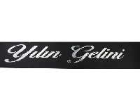 KUŞAK YILIN GELİNİ SİYAH VARAKLI YAZI GÜMÜŞ 6X2 MT