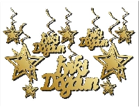 ORTA SÜS 3 BOYUTLU İYİKİ DOĞDUN ALTIN PK:10 LU SET