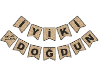 FLAMA İYİKİ DOĞDUN SET ÇUVAL NATUREL PK:1 KL:300