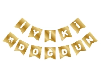 FLAMA İYİKİ DOĞDUN BEYAZ YAZILI VARAK ALTIN P1-300