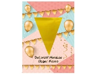 FLAMA ÜÇGEN BAYRAK METALİZE ALTIN PK:1 KL:600