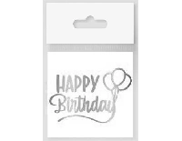 DÖVME HAPPY BIRTHDAY BALONLU GÜMÜŞ PK:10