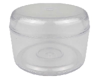 KUTU AKRİLİK YUVARLAK 5,4x3,5 CM ŞEFFAF PK:20-1000