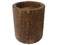 AĞAÇ KÜTÜK TEALİGHT MUMLUK SİLİNDİR KAHVERENGİ P1