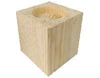 AĞAÇ KÜTÜK TEALİGHT MUMLUK KÜP NATUREL PK:1 KL:100