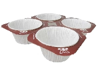 KAP KEK KAPSÜLÜ TRAY MODELİ BEYAZ PK:4 LÜ SET 