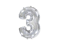 FOLYO BALON RAKAM 3 GÜMÜŞ 32 İNC PK:1 KL:100