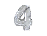 FOLYO BALON RAKAM 4 GÜMÜŞ 32 İNC PK:1 KL:100