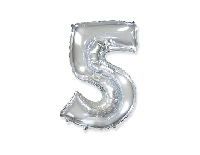FOLYO BALON RAKAM 5 GÜMÜŞ 32 İNC PK:1 KL:100