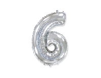 FOLYO BALON RAKAM 6 GÜMÜŞ 32 İNC PK:1 KL:100