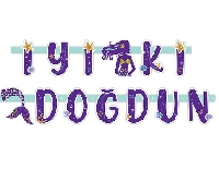 İYİKİ DOĞDUN YAZI DENİZ KIZI PIRILTILI PK:1 KL:144