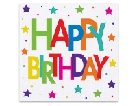 PEÇETE HAPPY BIRTHDAY SUPERSTAR33x33cm PK:16 KL:20